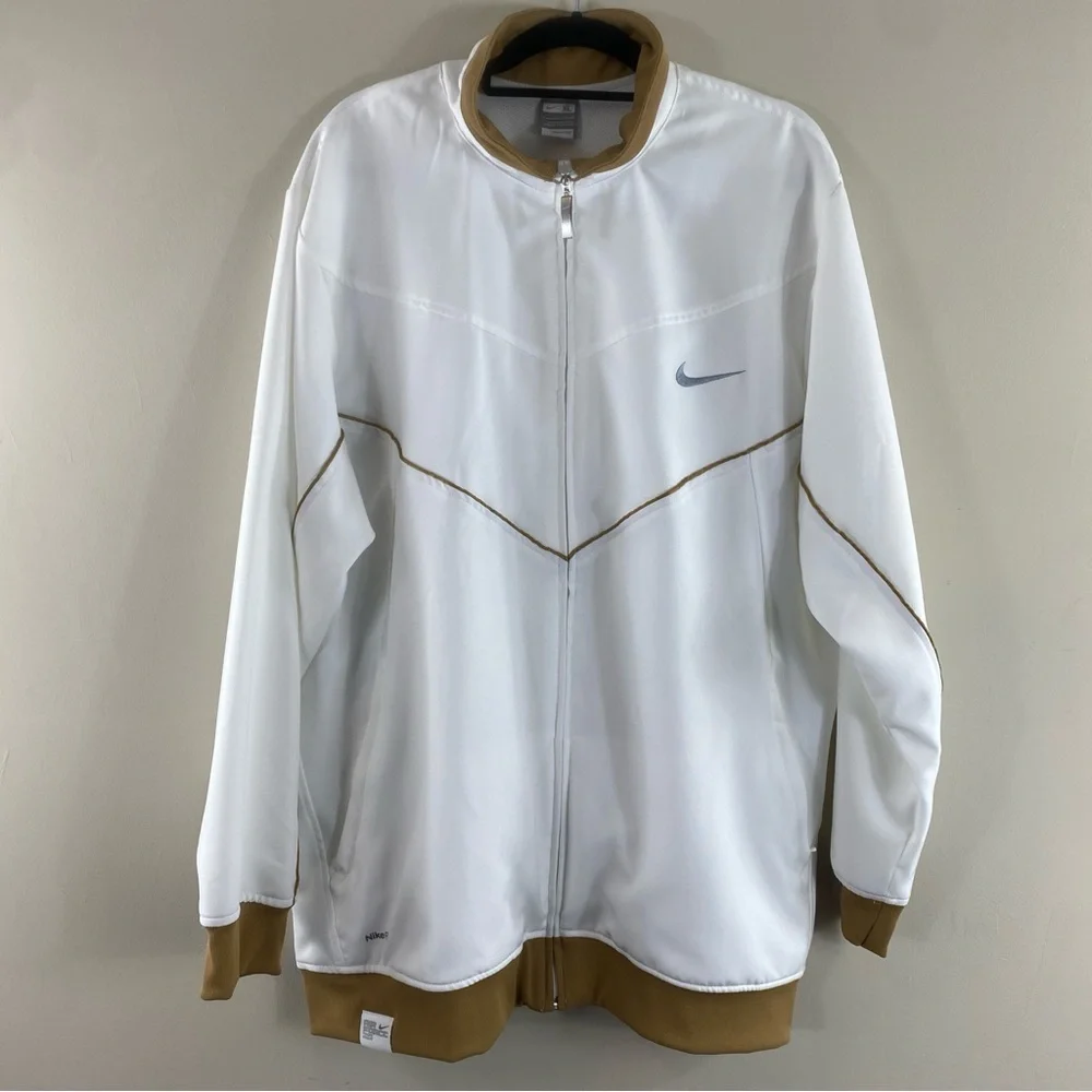 Vtg Y2K Nike‎ Mens Fit Dry Air Force Long Sleeve Full Zip Track Jacket Sz XL